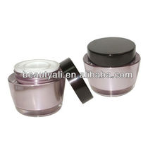 oval acrylic cosmetic pot